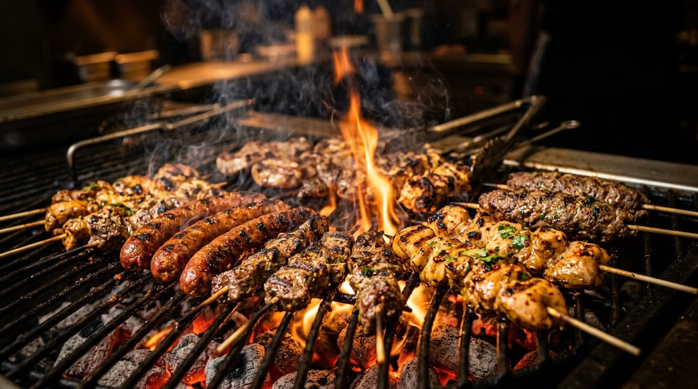 Grillades halal Hamdache au feu de bois